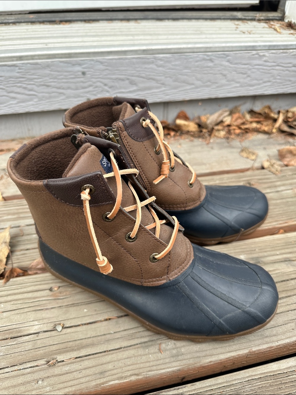 Sperry Brown and Black water resistant Boots